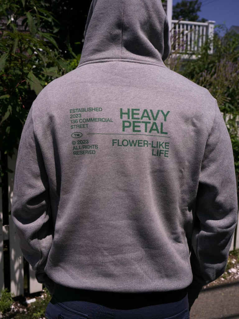 Grey Heavy Petal Flower-Like Life Hoodie