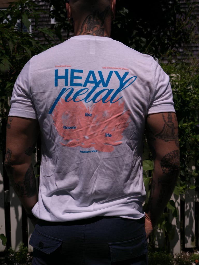 White Heavy Petal Protea T Shirt